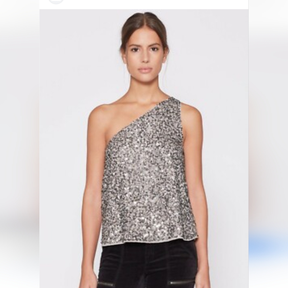 Nwt Joie Sequin One Shoulder Top Women Small
